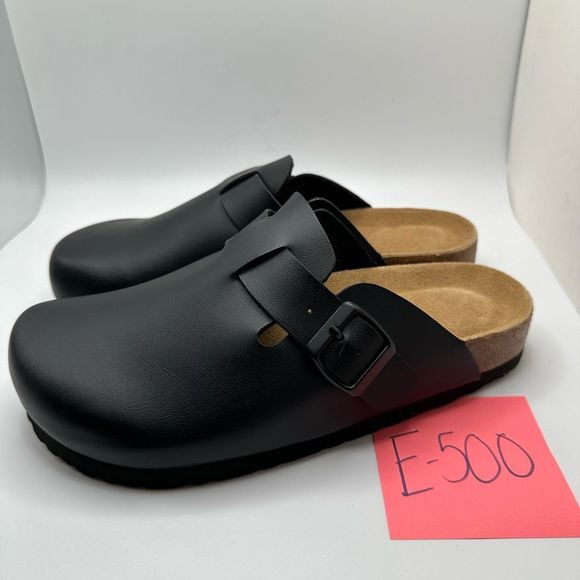 CUSHIONAIRE Women's Cork Footbed Clog 7 BLACK - Picture 3 of 7